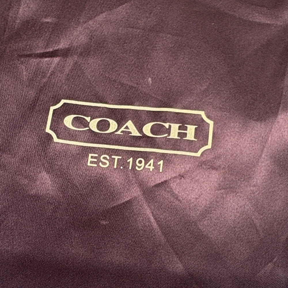 Coach Dark Brown Satin Bag
